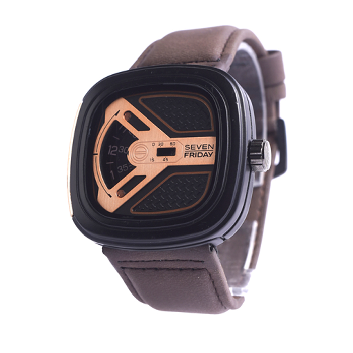 ساعت sevenfriday قهوه ای طلایی مدل richard