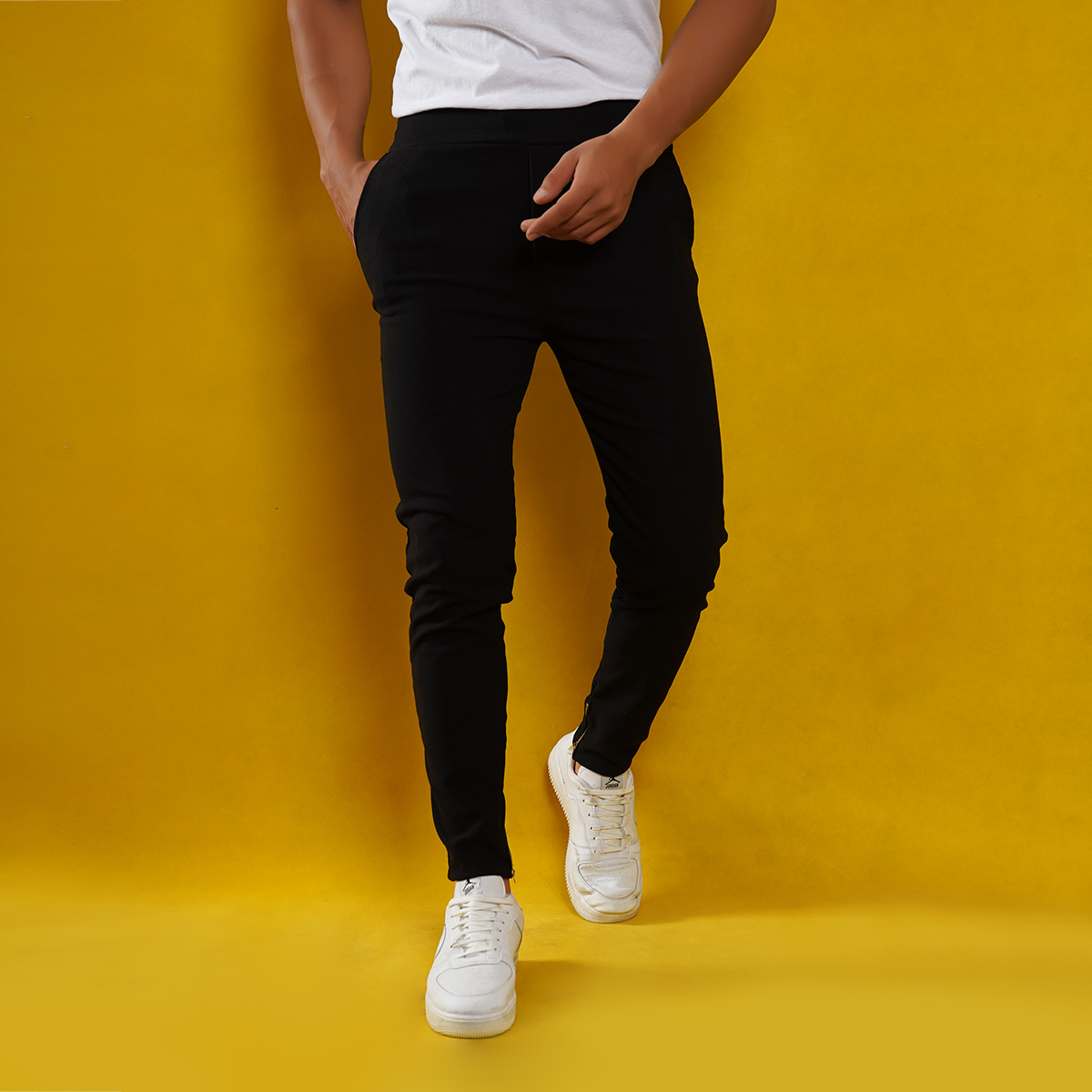 شلوار اسلش مردانه مشکی مدل Kian