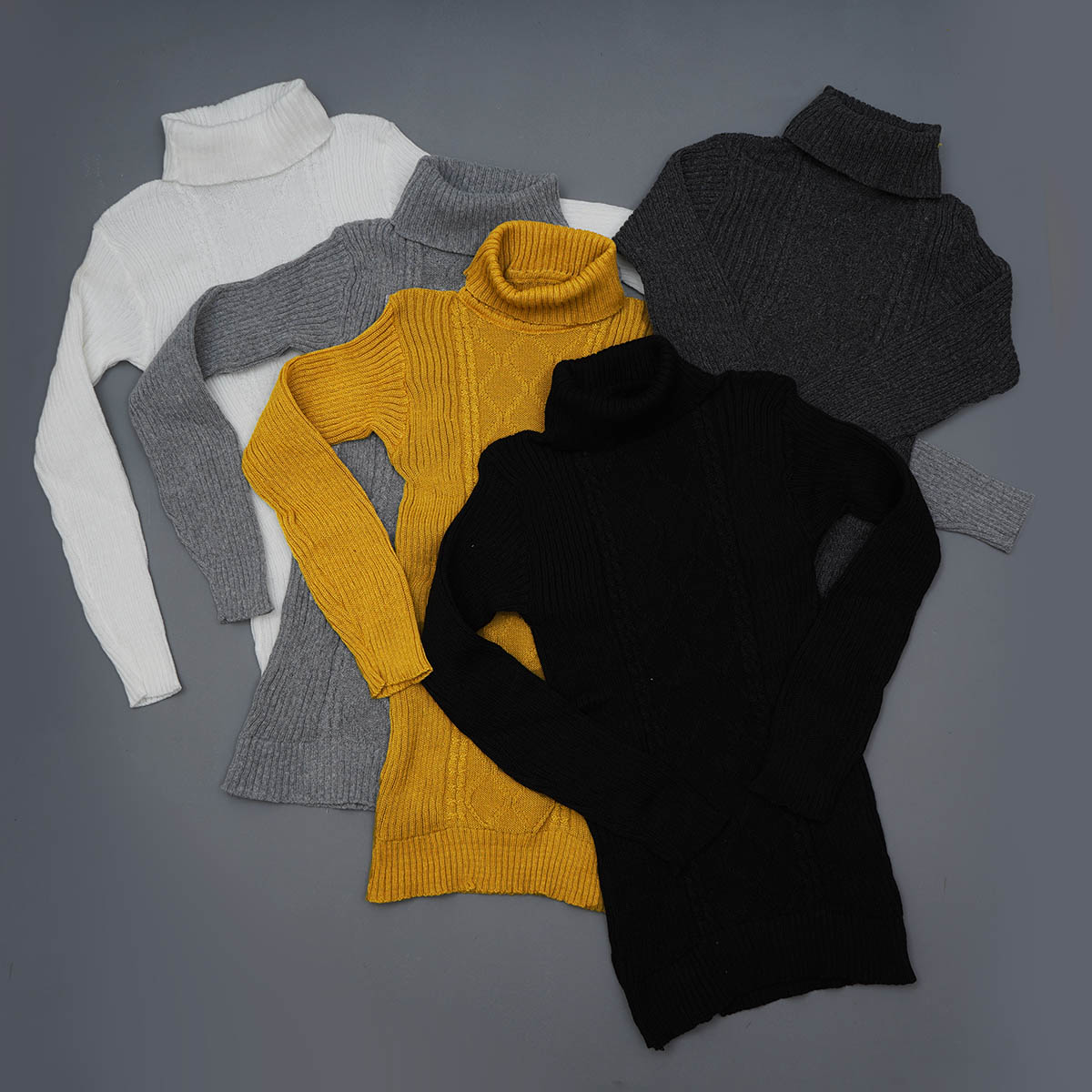 پلیوربافت مردانه طوسی یقه اسکی مدل Hakan