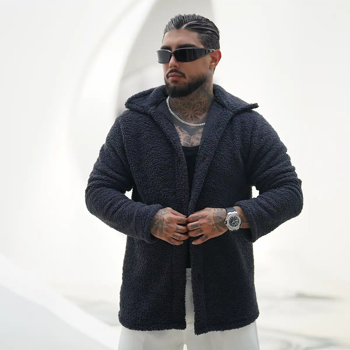 ژاکت مردانه طوسی مدل Tedi