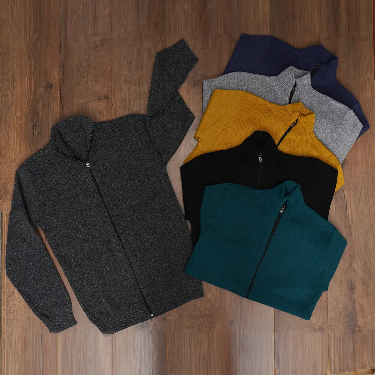 سوییشرت مردانه خردلی مدل Meysam