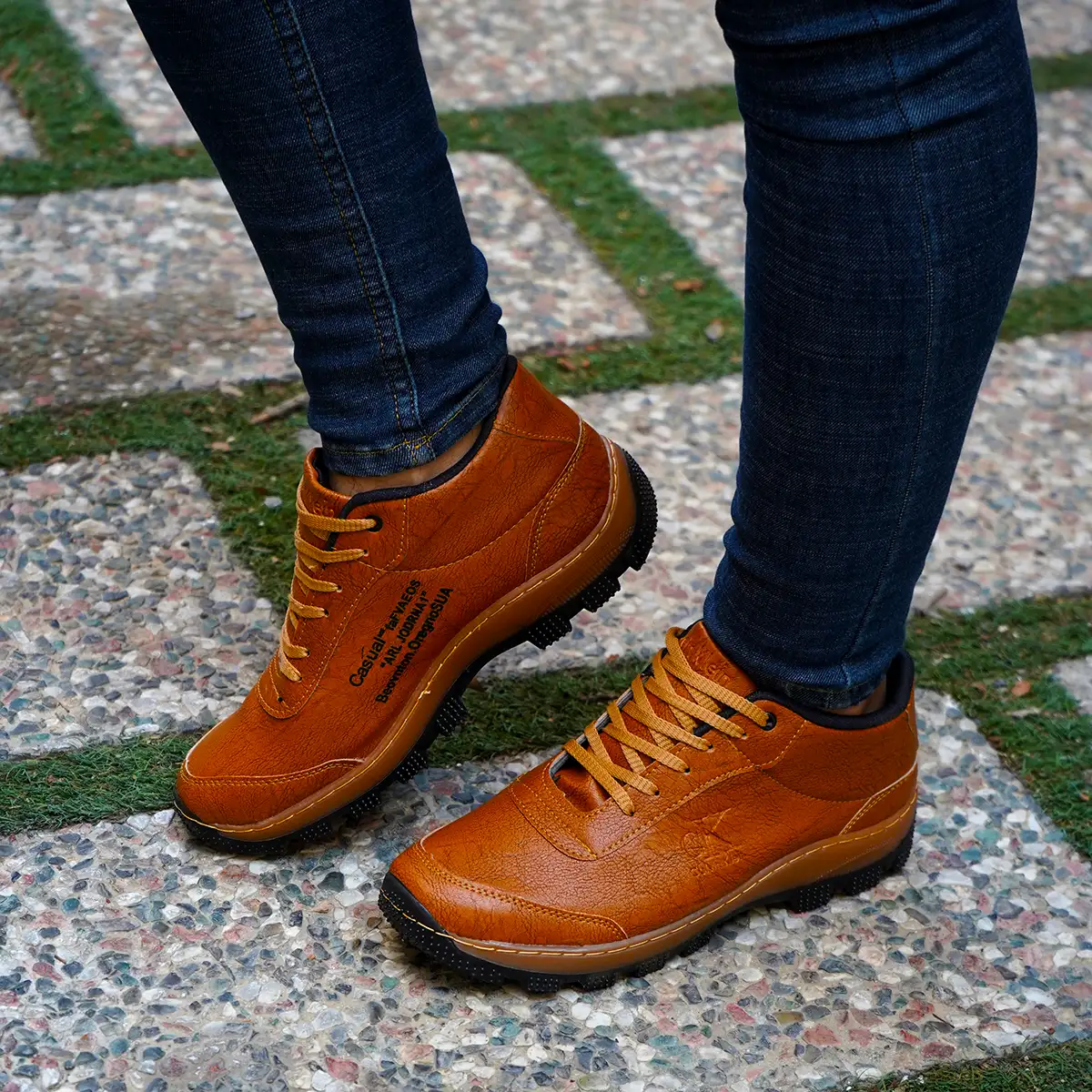 کفش مردانه عسلی مدل Behdad-Neo