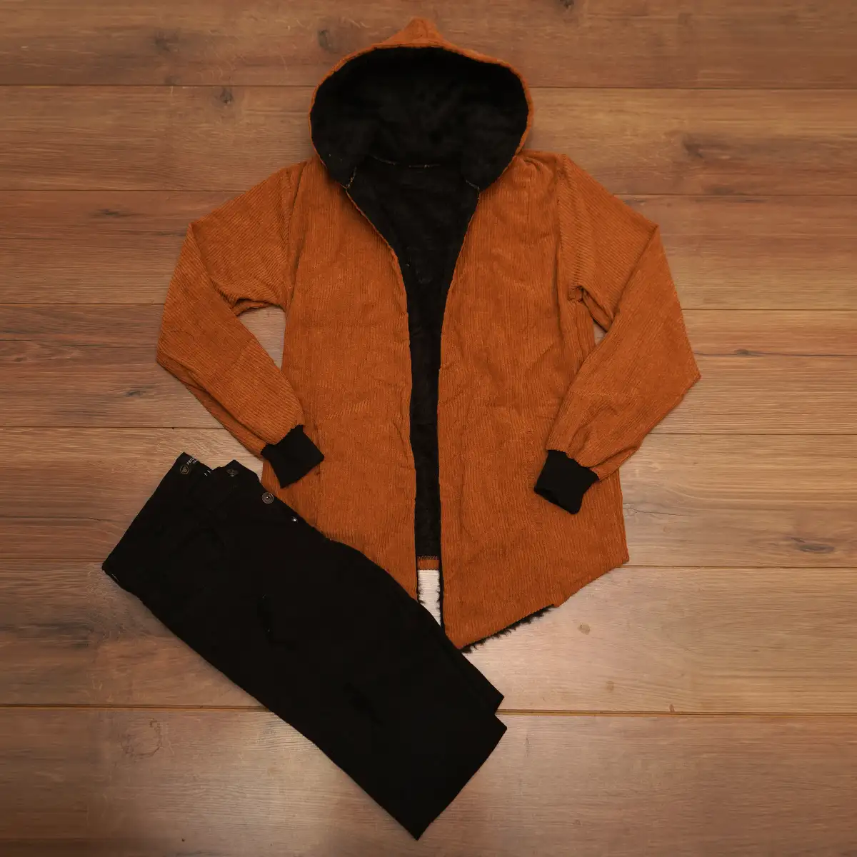 شنل مردانه مخمل کبریتی قهوه ای مدل Alam