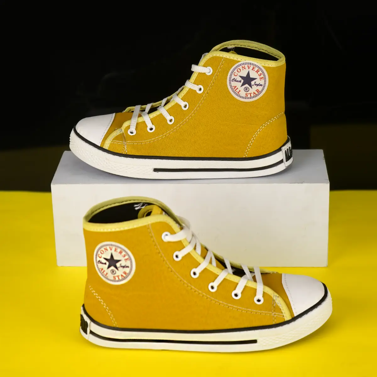 کفش ورزشی ساقدار زرد All Star زنانه مدلMobina