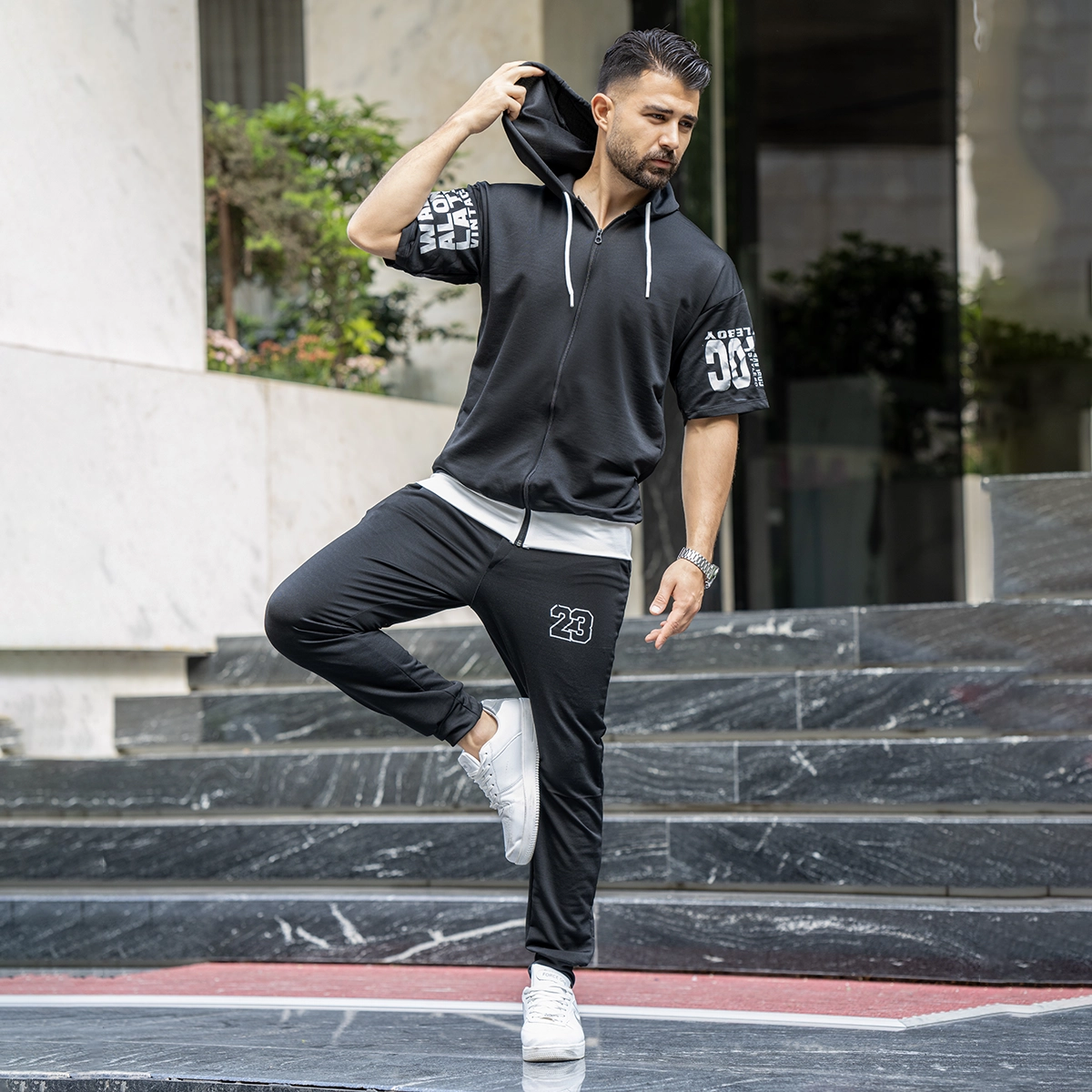 ست سوییشرت شلوار آستین کوتاه مدل Arizan