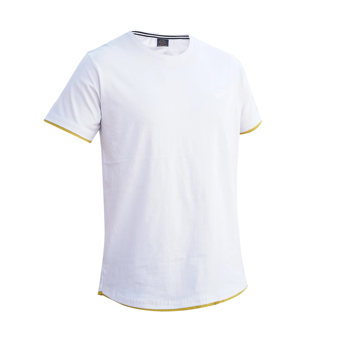 تیشرت یقه گرد سفید مردانه مدل kamyar