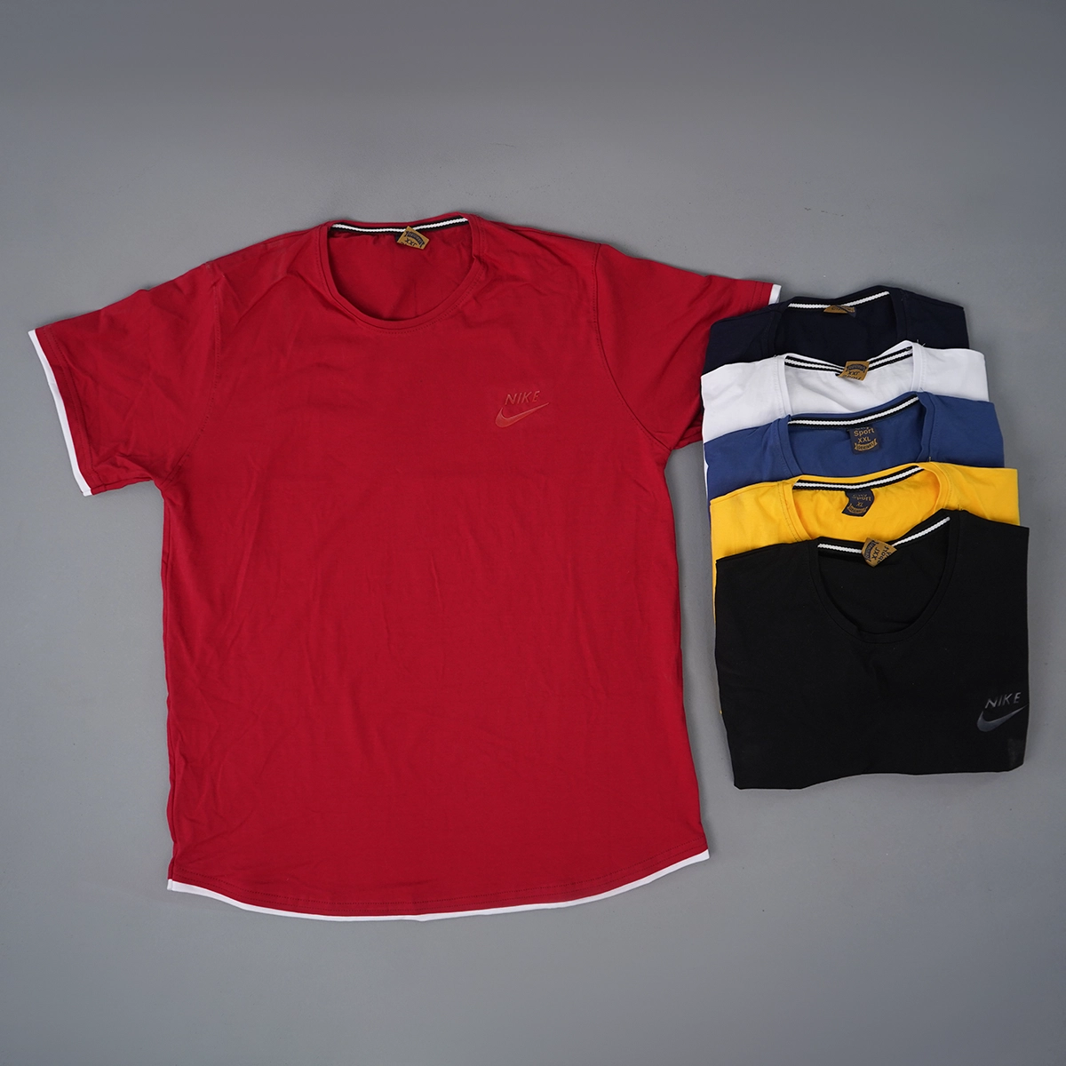 تیشرت یقه گرد زرد مردانه مدل kamyar