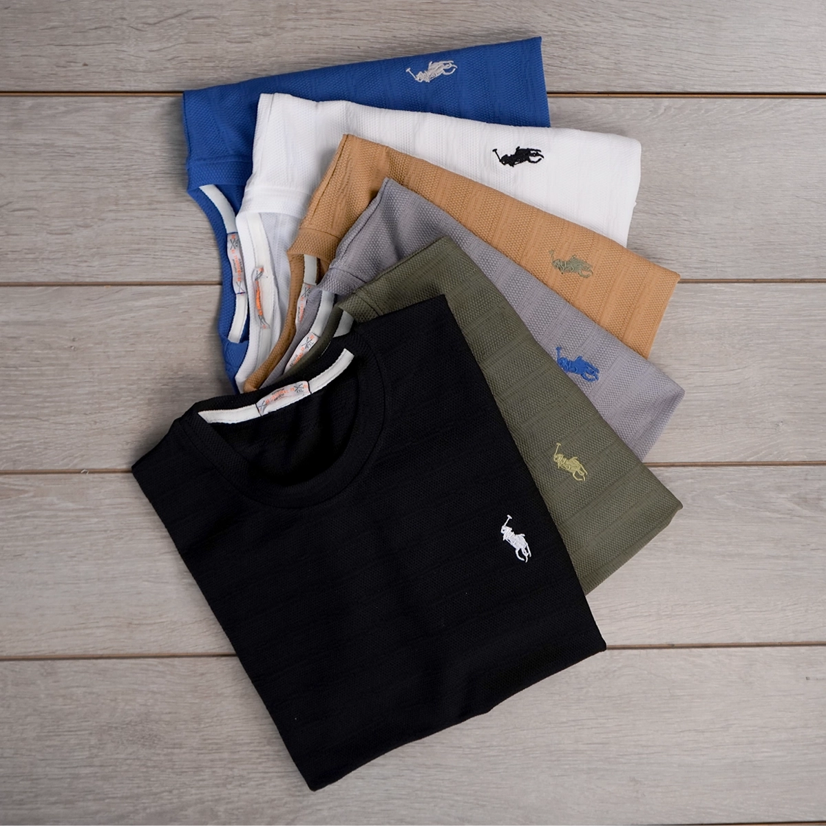 تیشرت مردانه پلو سبز مدل Moroco