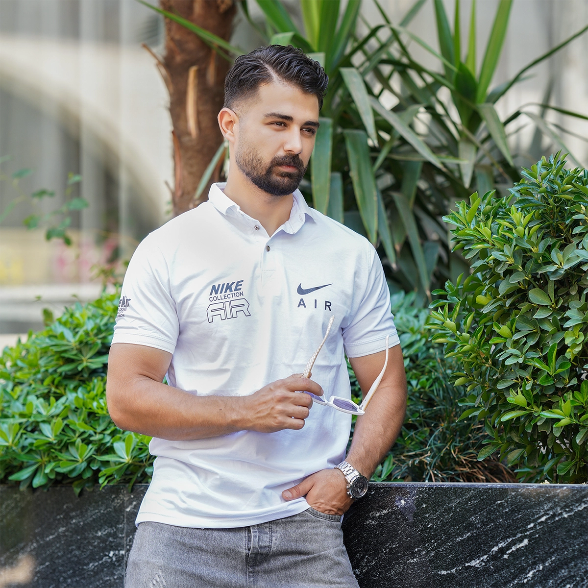 تیشرت مردانه سفید مدل nike air collection