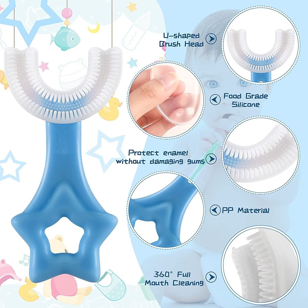 مسواک کودک مدل U