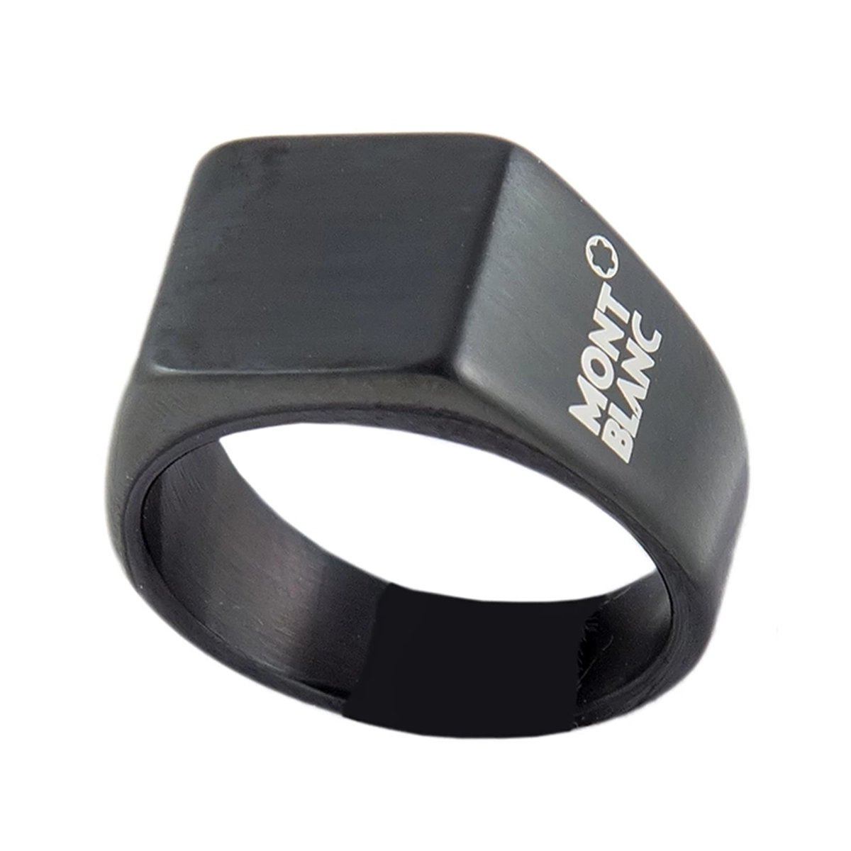 انگشتر مردانه مشکی مدل Mont Blanc