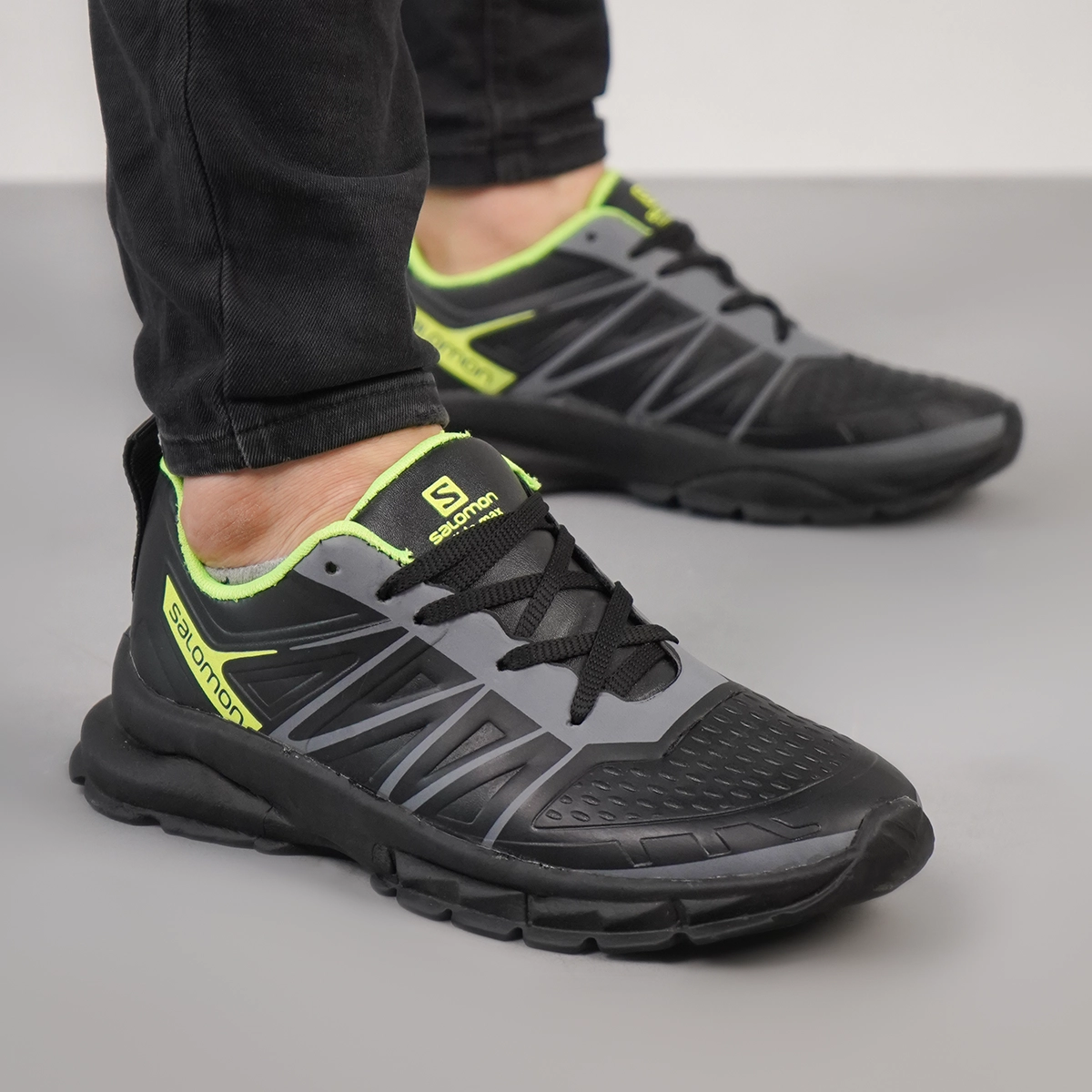 کفش ورزشی مردانه مشکی زیره مشکی مدل Simba