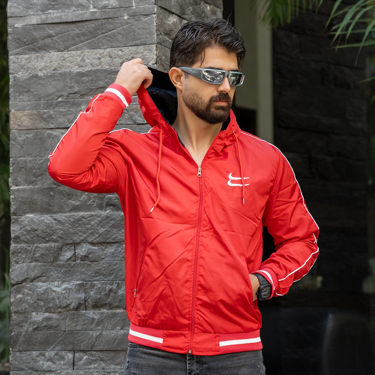 کاپشن دو نایک قرمز مردانه مدل Sina