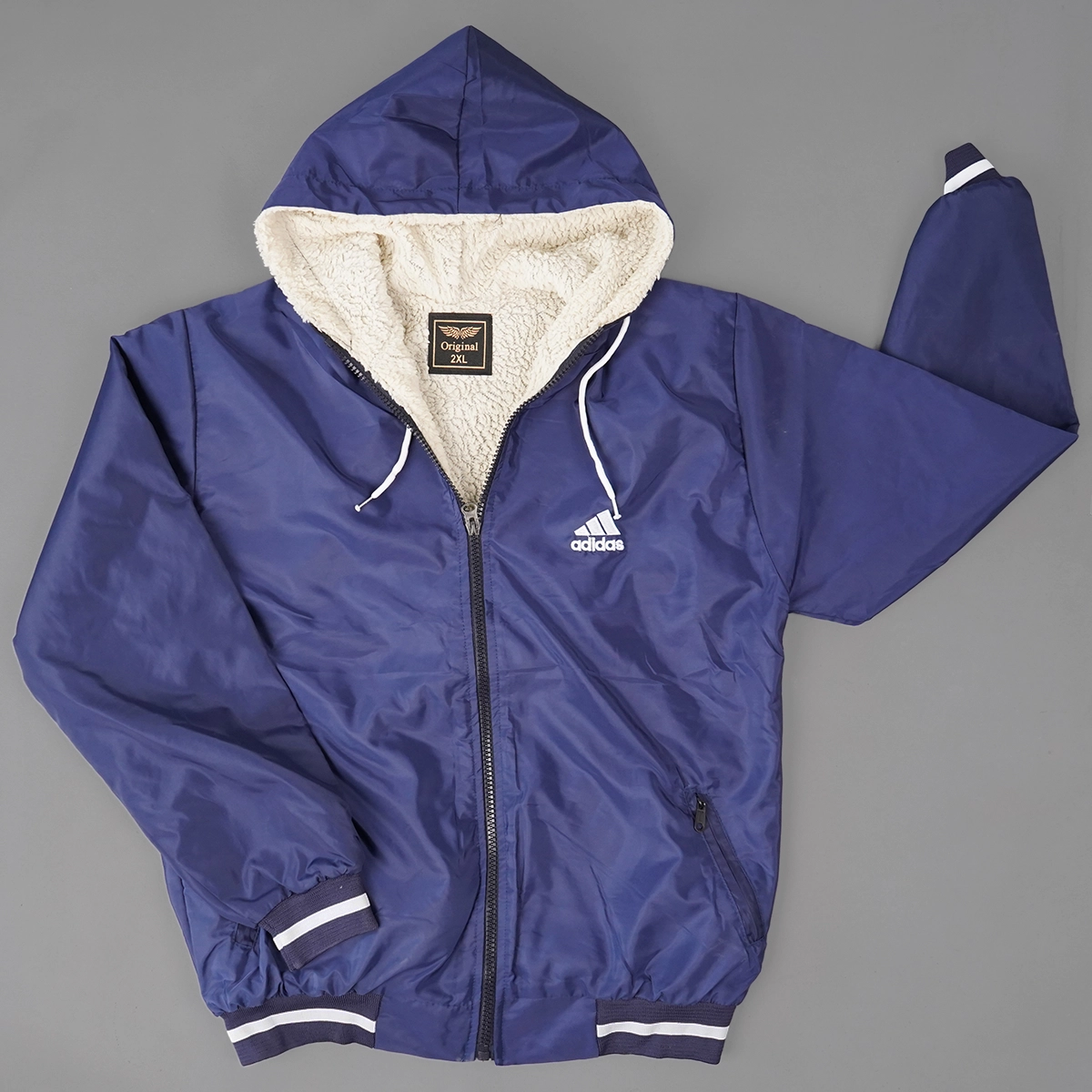 کاپشن مردانه سرمه ای داخل خز مدل P212