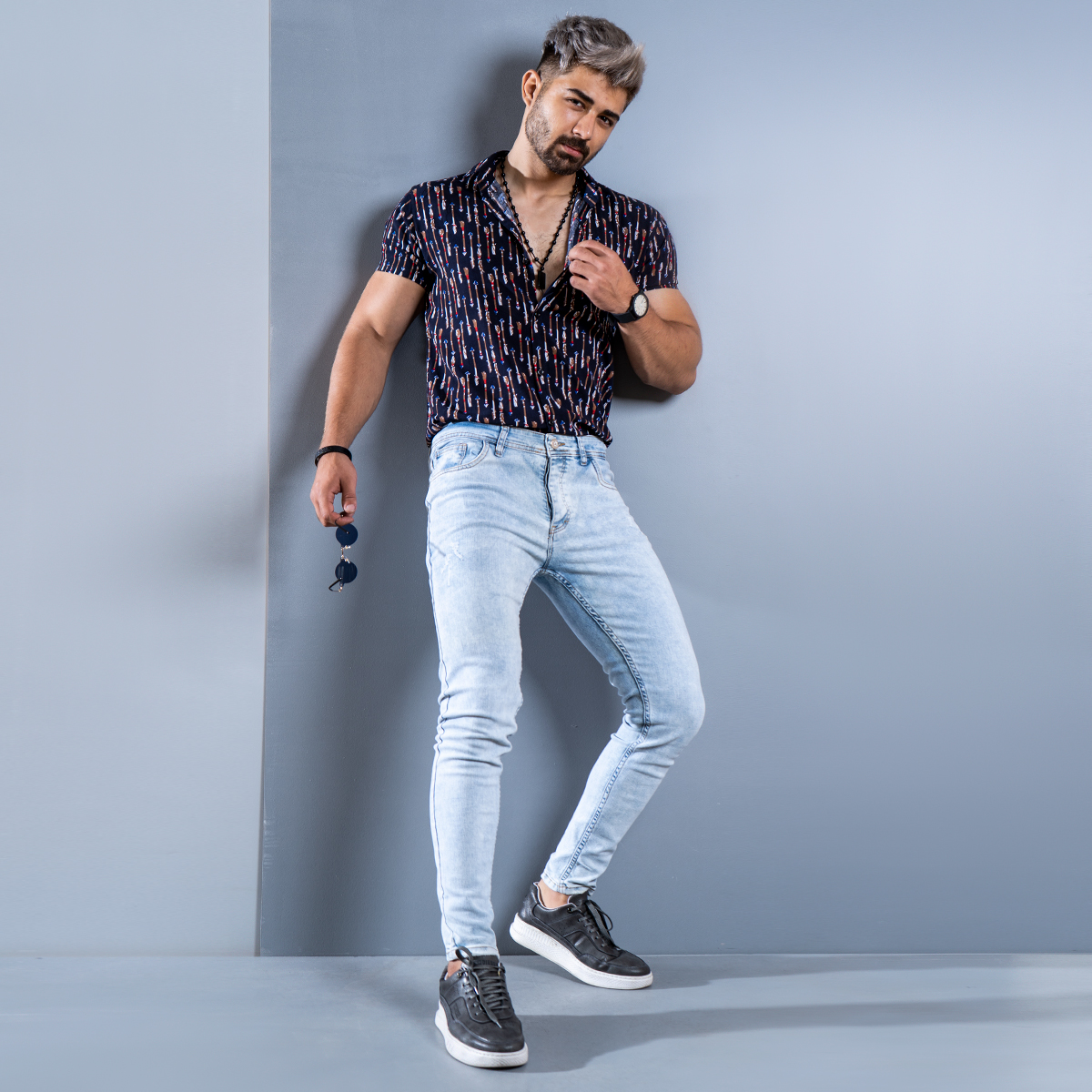 پیراهن هاوایی مردانه مدل Fogi