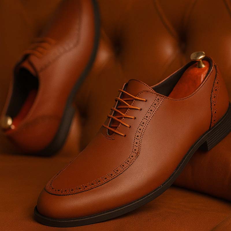 کفش رسمی مردانه عسلی مدل Edvin