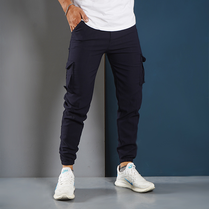 شلوار اسلش سرمه ای مردانه مدل KOMBO