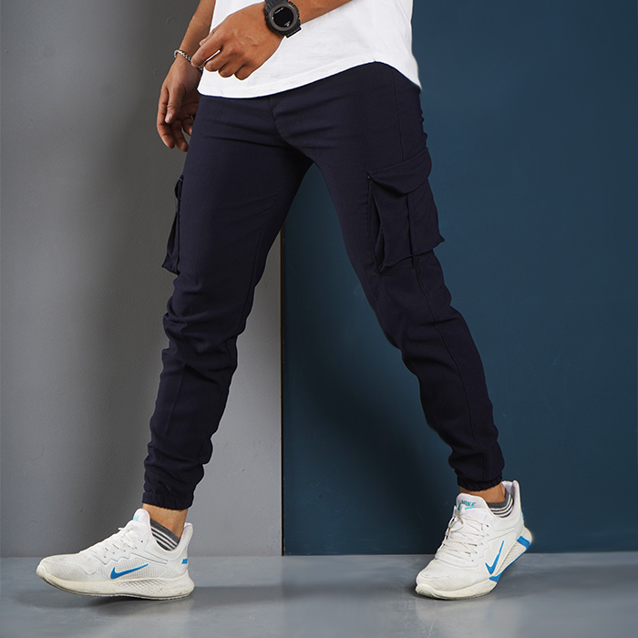 شلوار اسلش سرمه ای مردانه مدل KOMBO