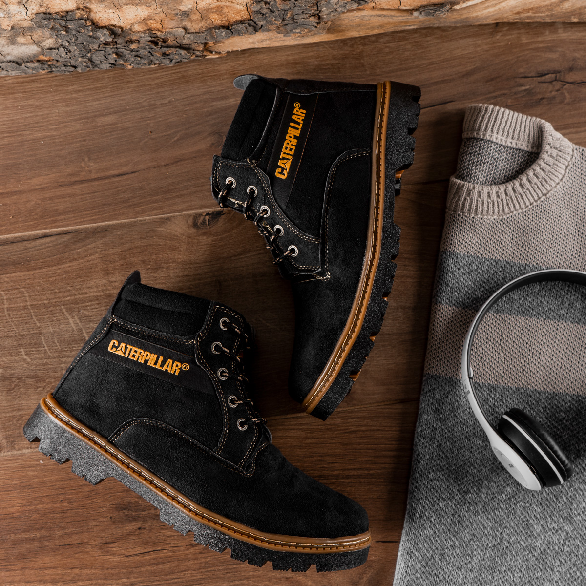 کفش ساقدار CAT مدل AMAX مشکی