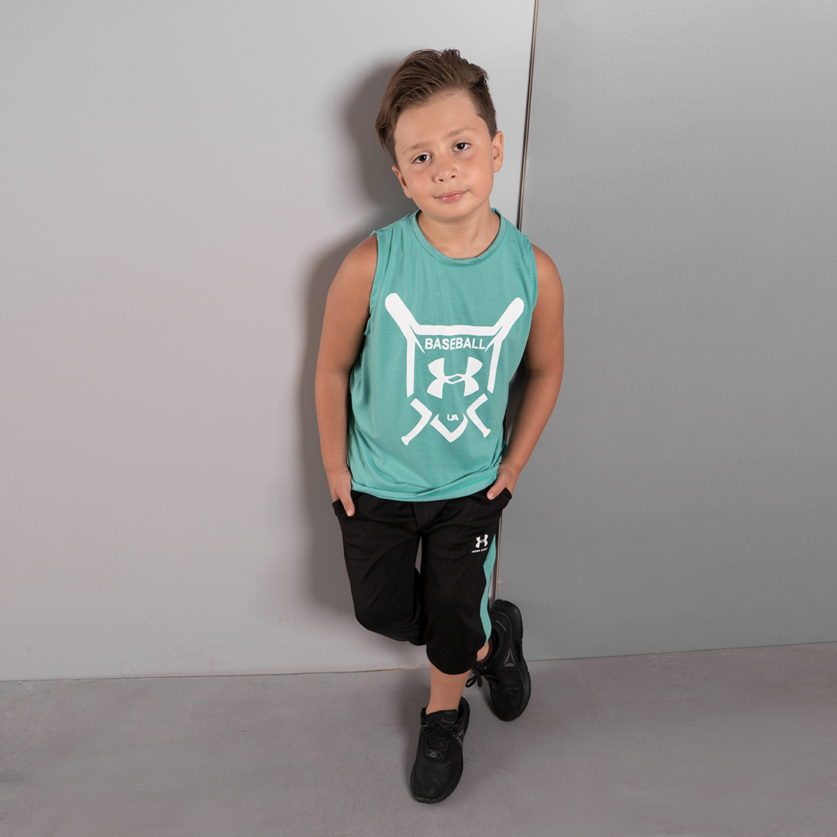 ست رکابی شلوارک بچه گانه Under Armour مدل Z165