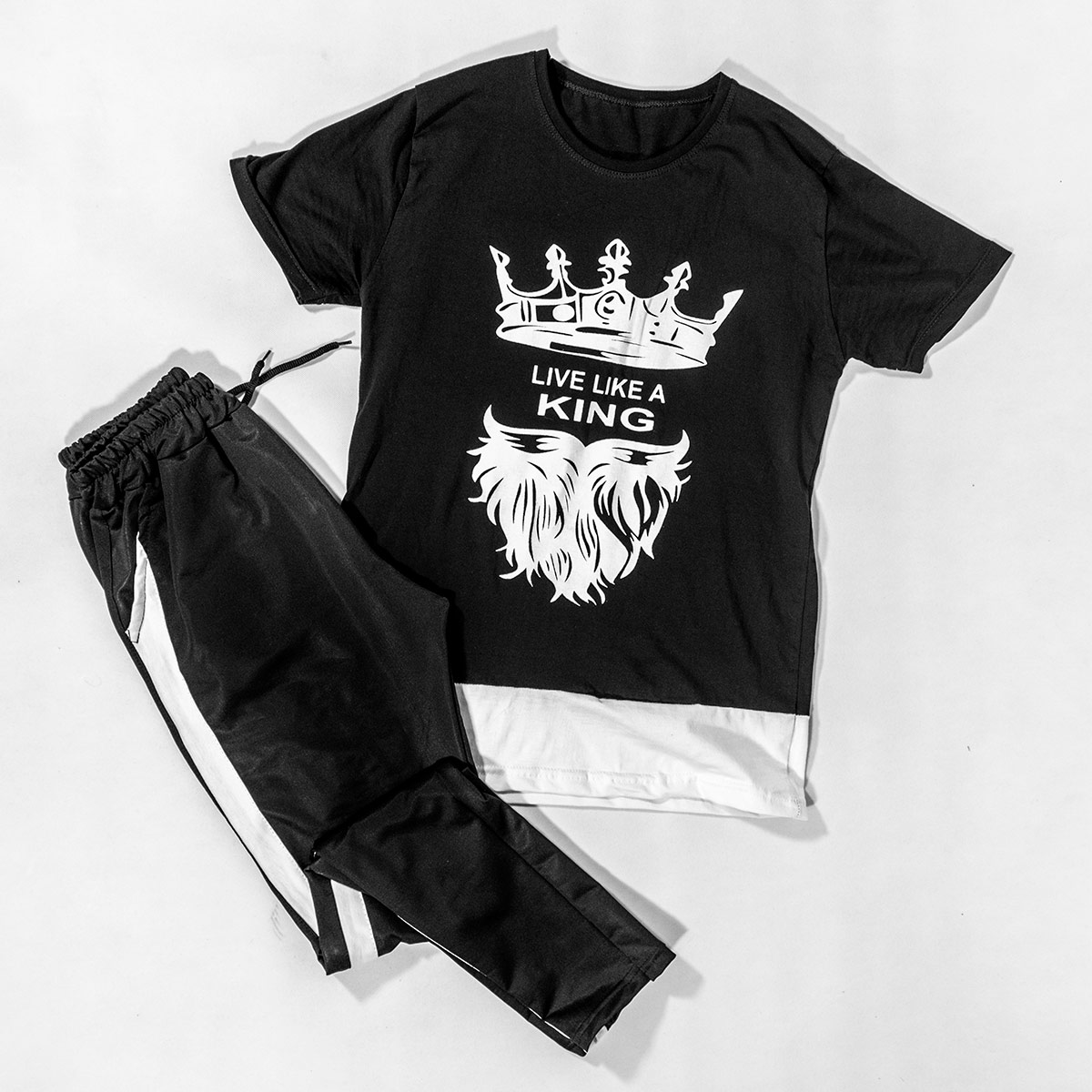 ست تیشرت شلوار king مردانه مدلTeron