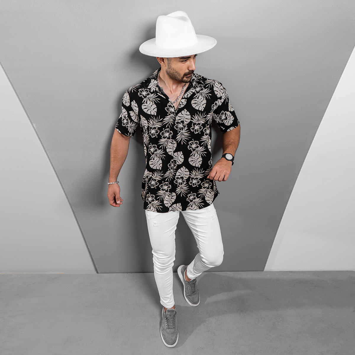 پیراهن هاوایی(T) مردانه مدل Telin