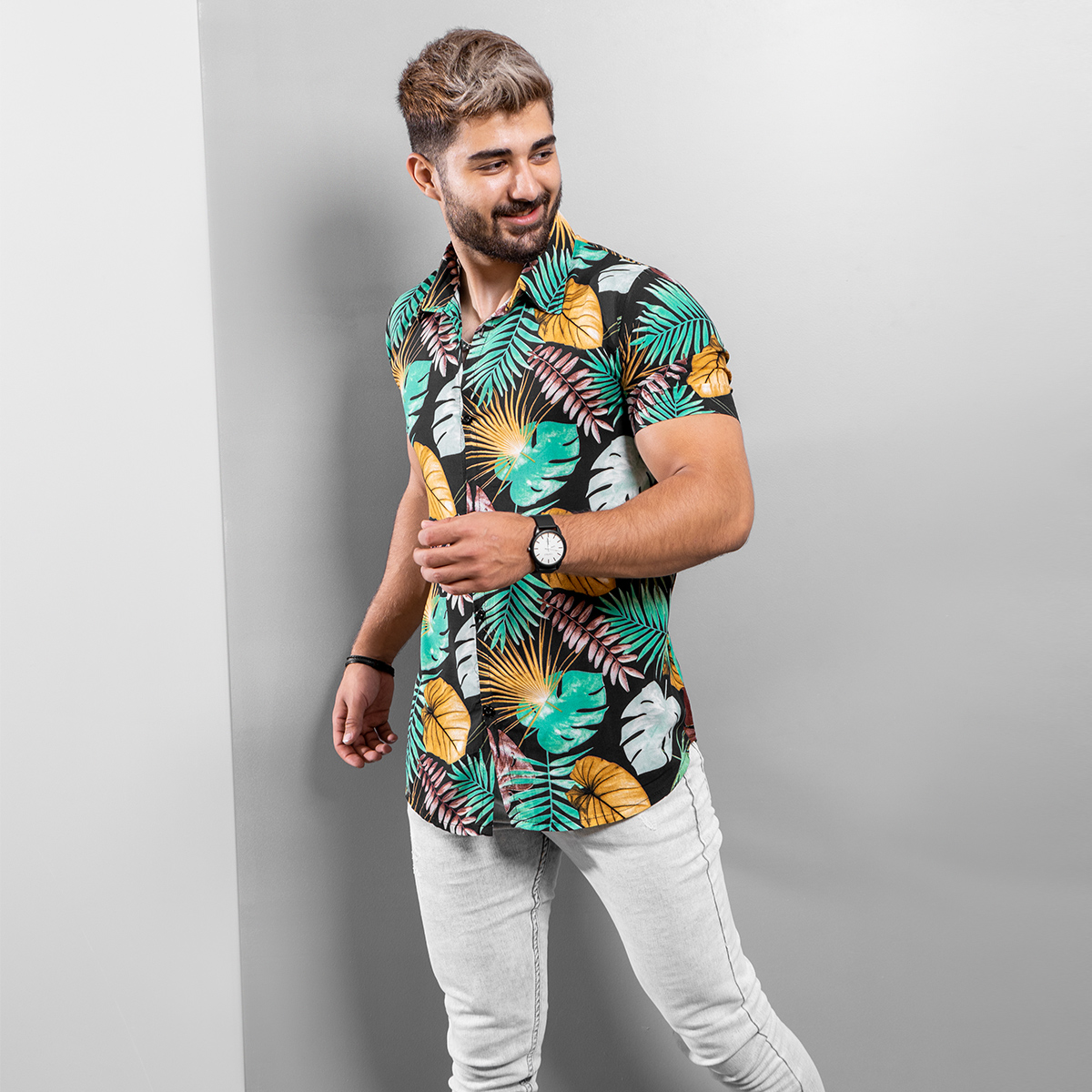 پیراهن هاوایی مردانه مدل Soma