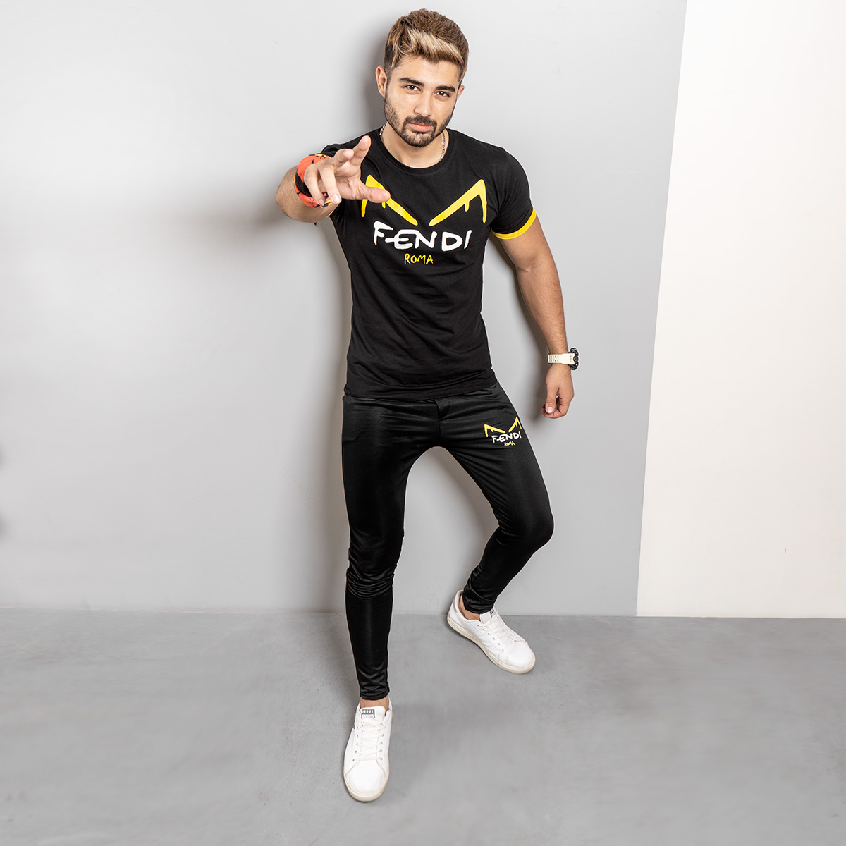 ست تیشرت شلوارFendi مردانه مدل Kiara