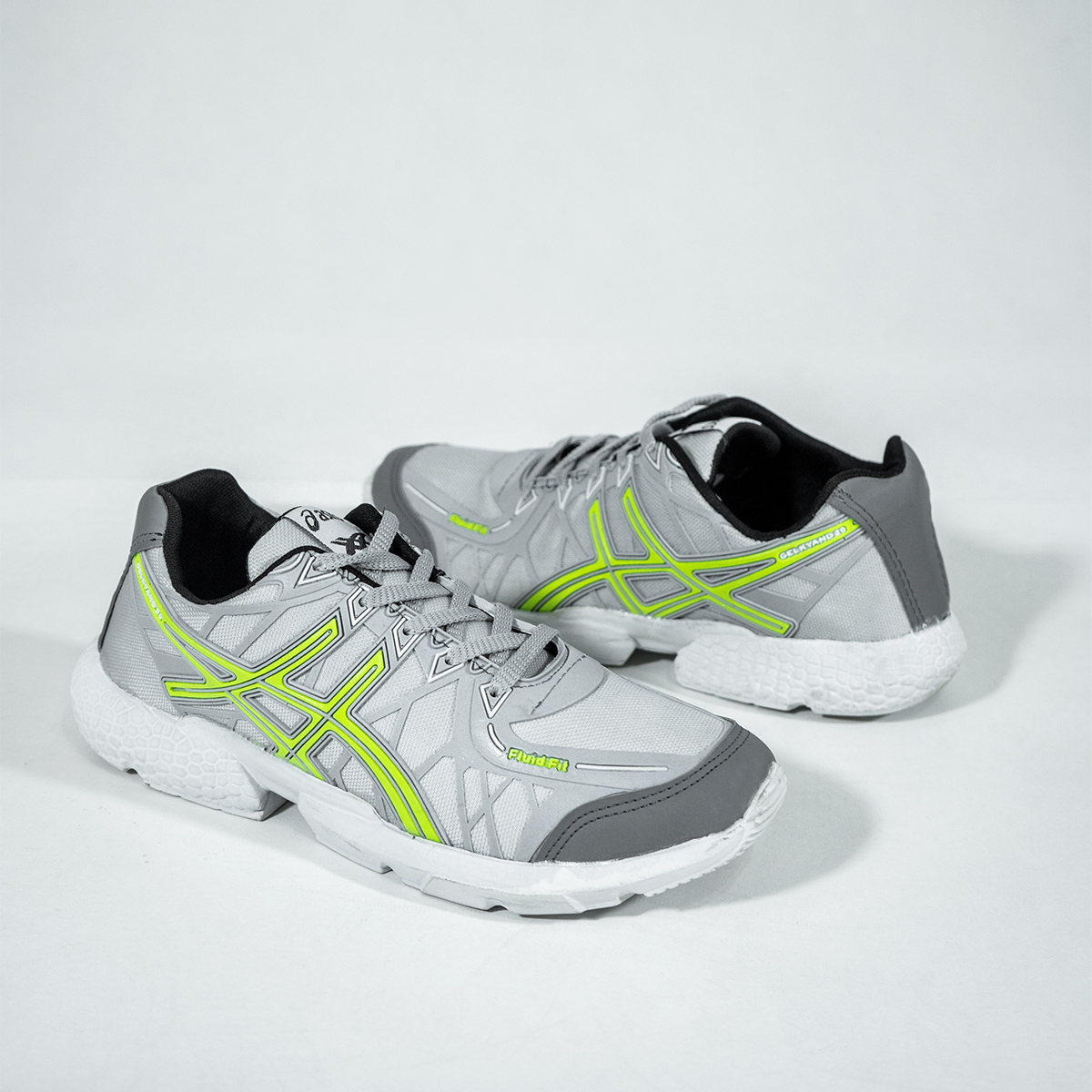 کفش ورزشی Asics مردانه طوسی سبز مدل Snopy