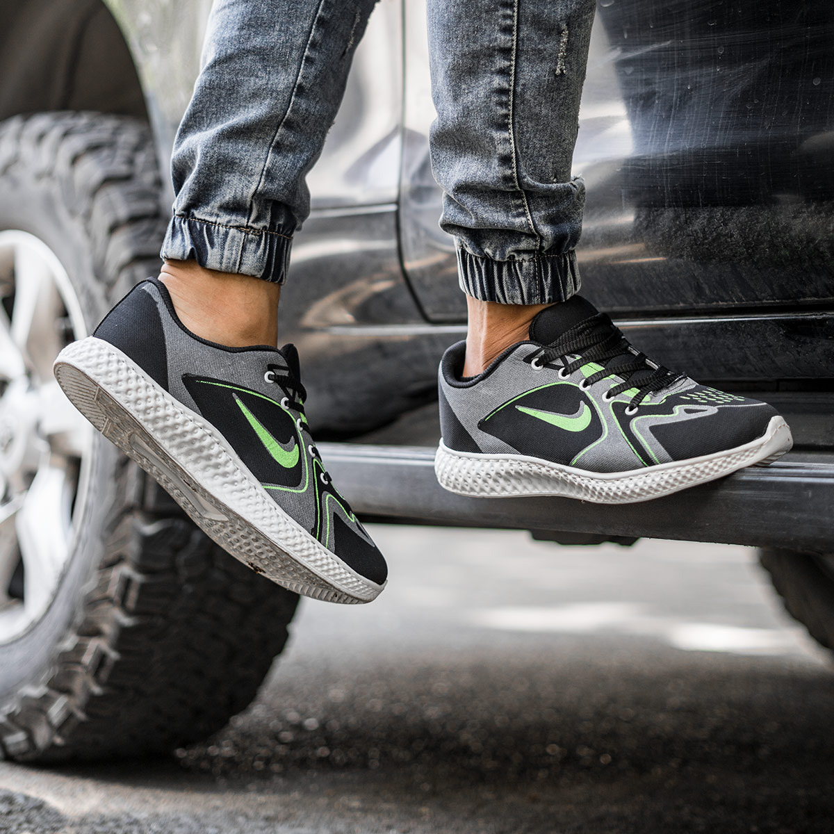 کفش ورزشی مشکی سبزمردانه مدل Miden(T)