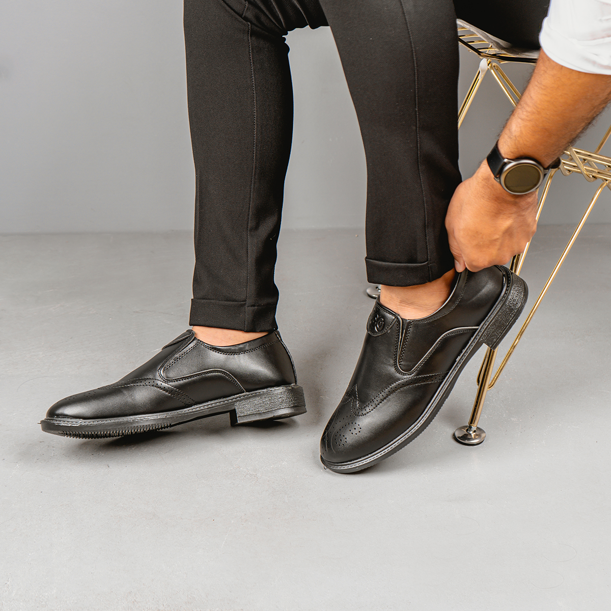 کفش رسمی مردانه مشکی مدل Woria