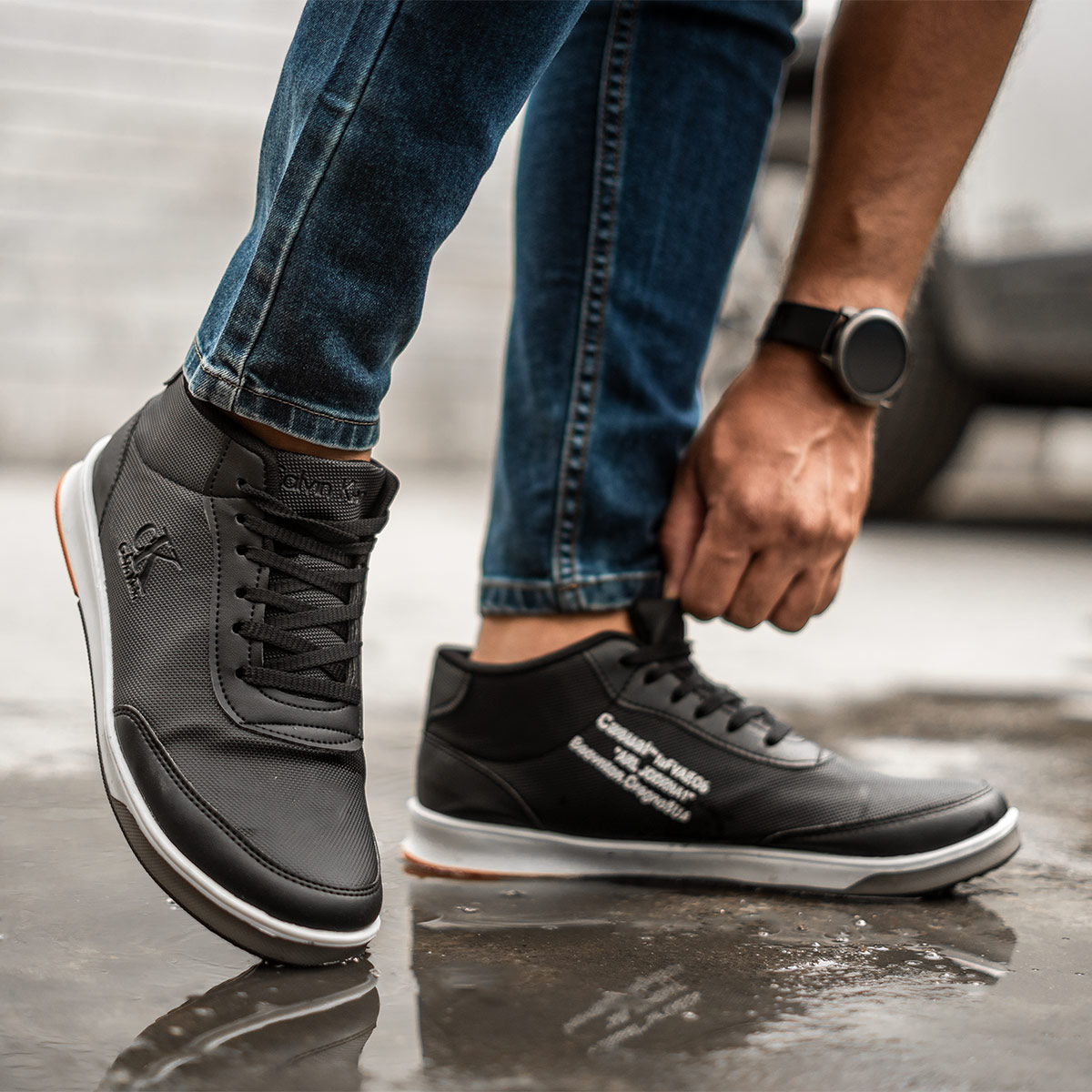 نیم بوت مردانه CK مدل Sevil