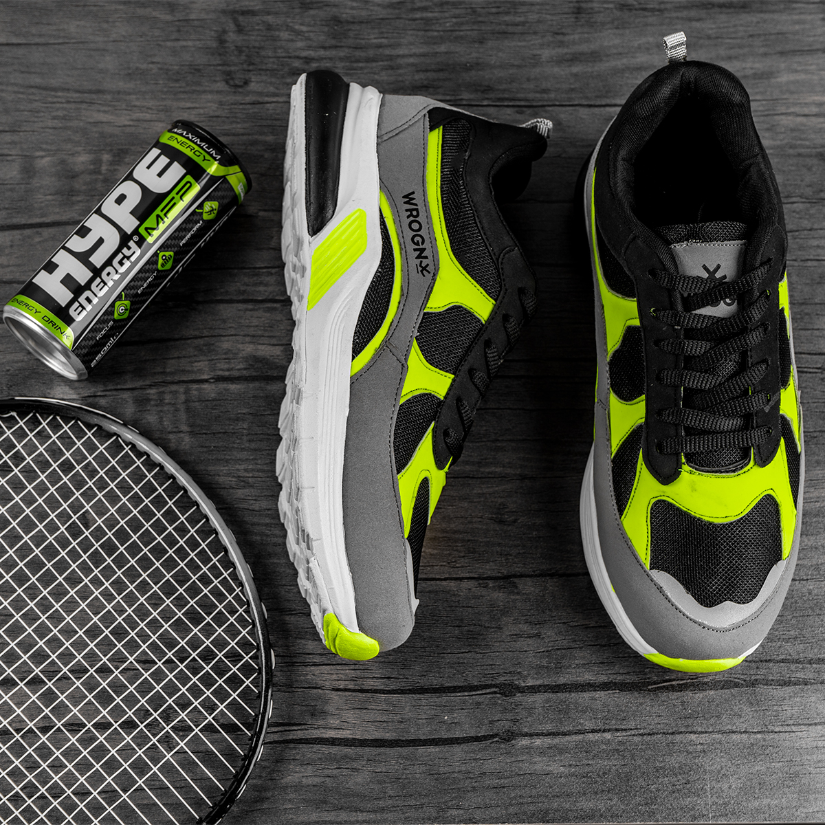 کفش ورزشی Wrognمردانه مشکی سبز مدل Maloni